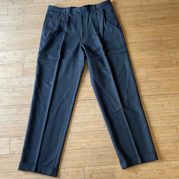 ALFANI Macy's Men's Store 2 Piece 100% Wool Suit 42L Dkbrown 3 Button - Picture 12 of 15